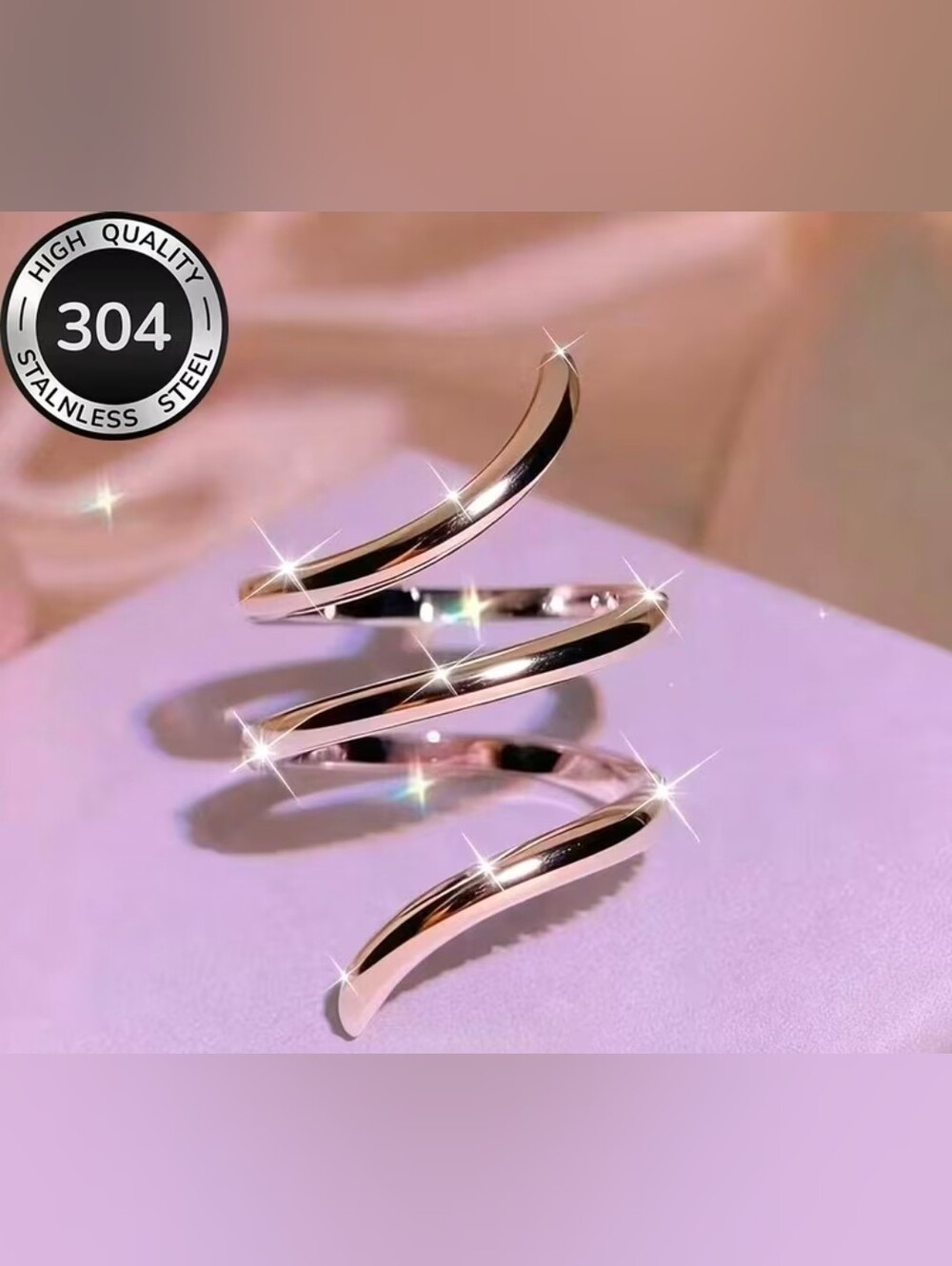 $8 Each Or Bundle 5/$20 Silver Spiral Wrap Women's Ring